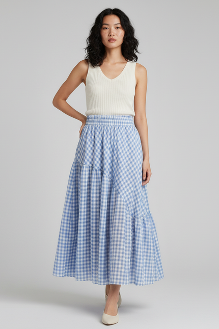 Jupe Longue Carreaux Vichy