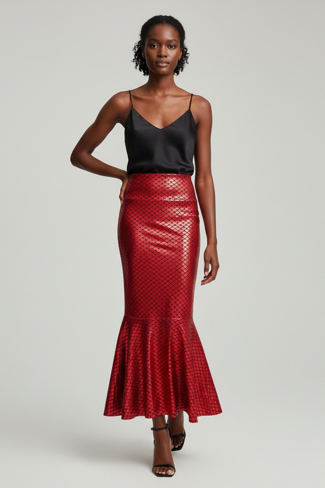 Jupe Fourreau Longue Taille Haute