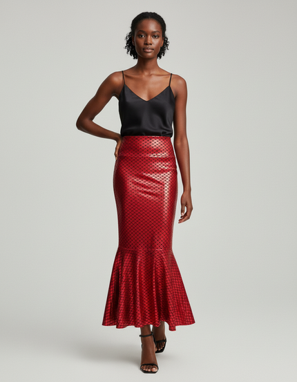 Jupe Fourreau Longue Taille Haute