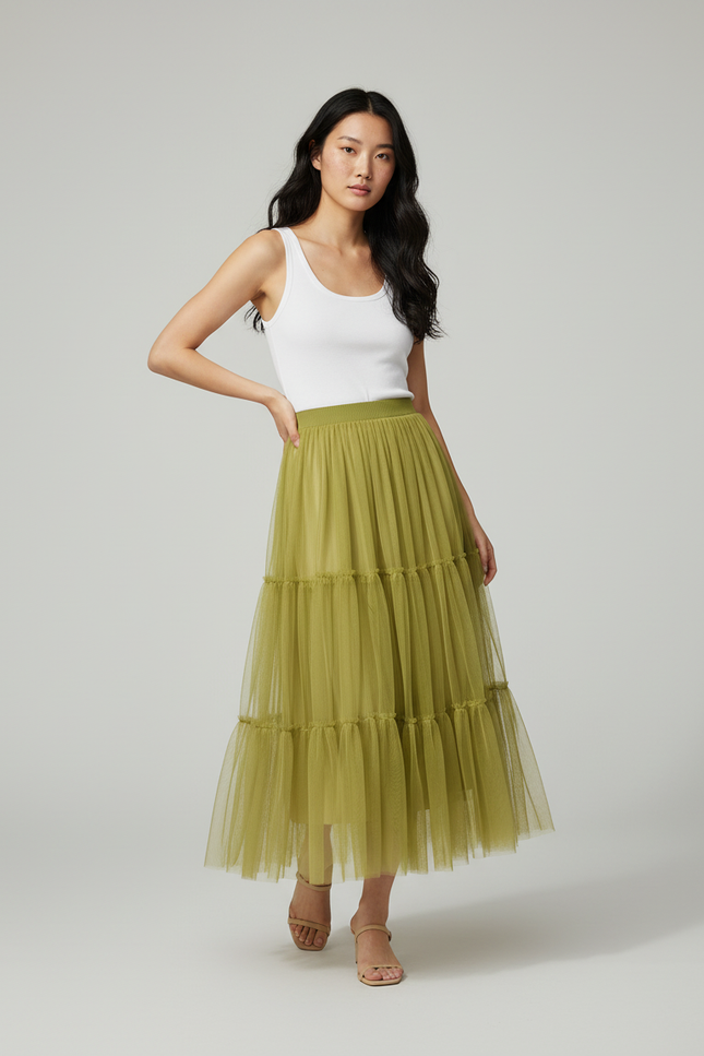 Jupe Longue Fille Gaze De Coton