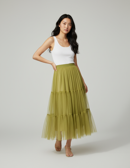 Jupe Longue Fille Gaze De Coton