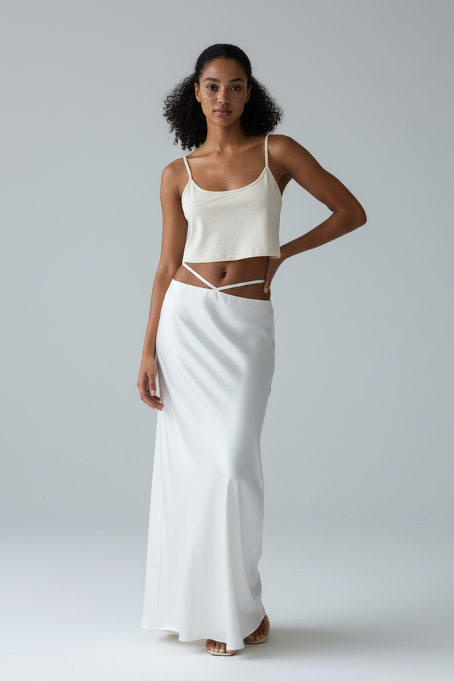 Jupe Longue Moulante Blanche