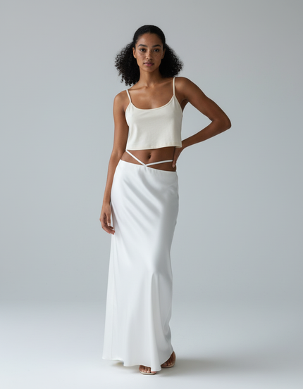 Jupe Longue Moulante Blanche