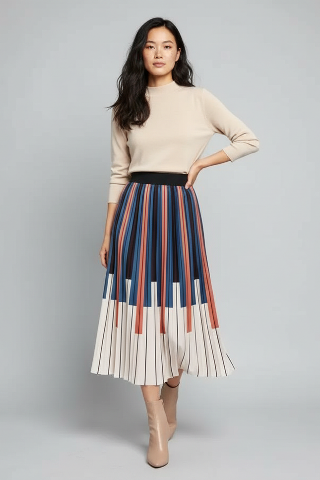 Jupe Longue A Rayure