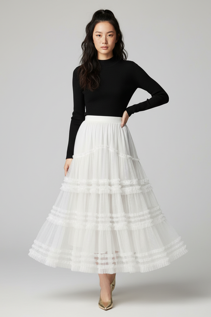 Jupe Longue Tulle Bouffante