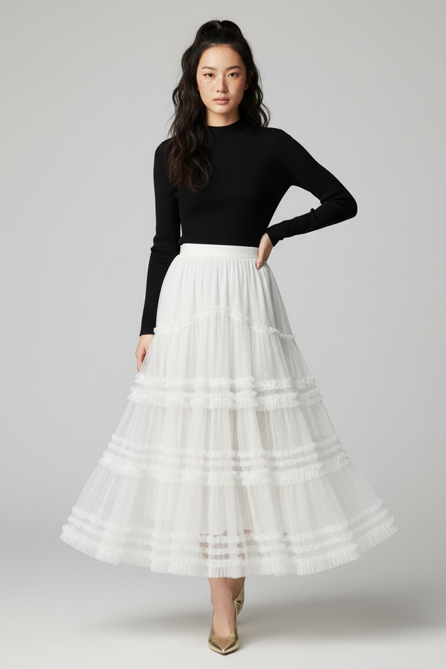 Jupe Longue Tulle Bouffante
