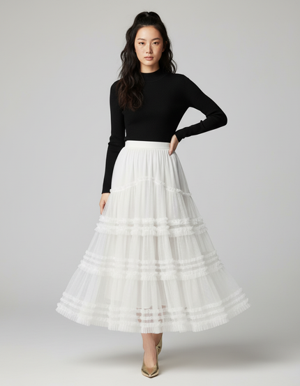 Jupe Longue Tulle Bouffante