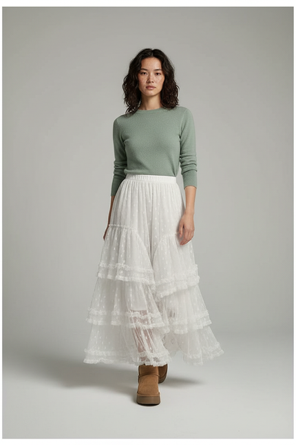 Jupe Longue Tulle Transparent