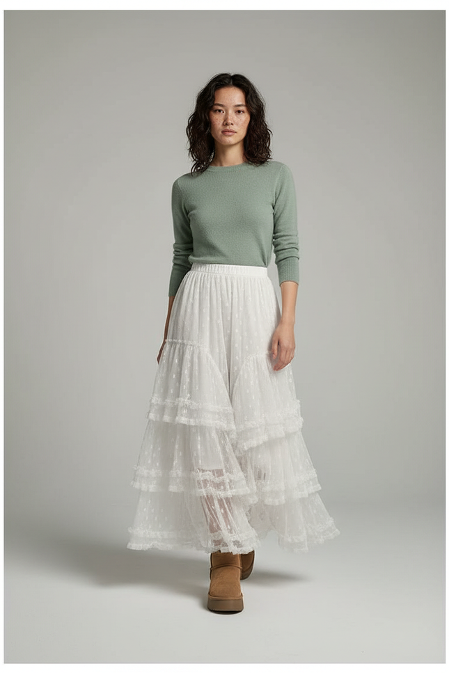 Jupe Longue Tulle Transparent