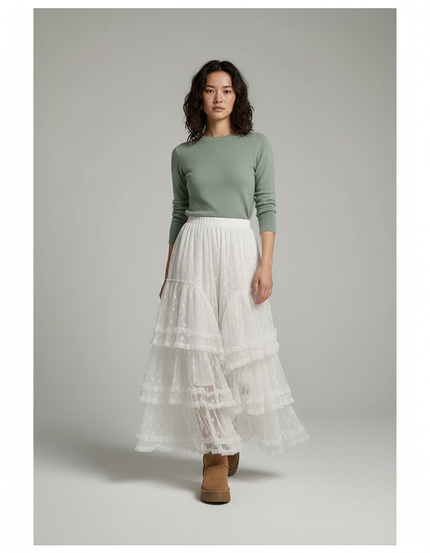 Jupe Longue Tulle Transparent