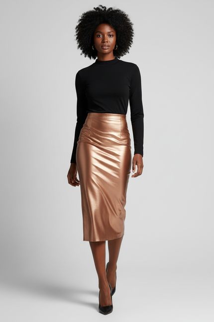 Jupe Longue Satinée Brillante Chic