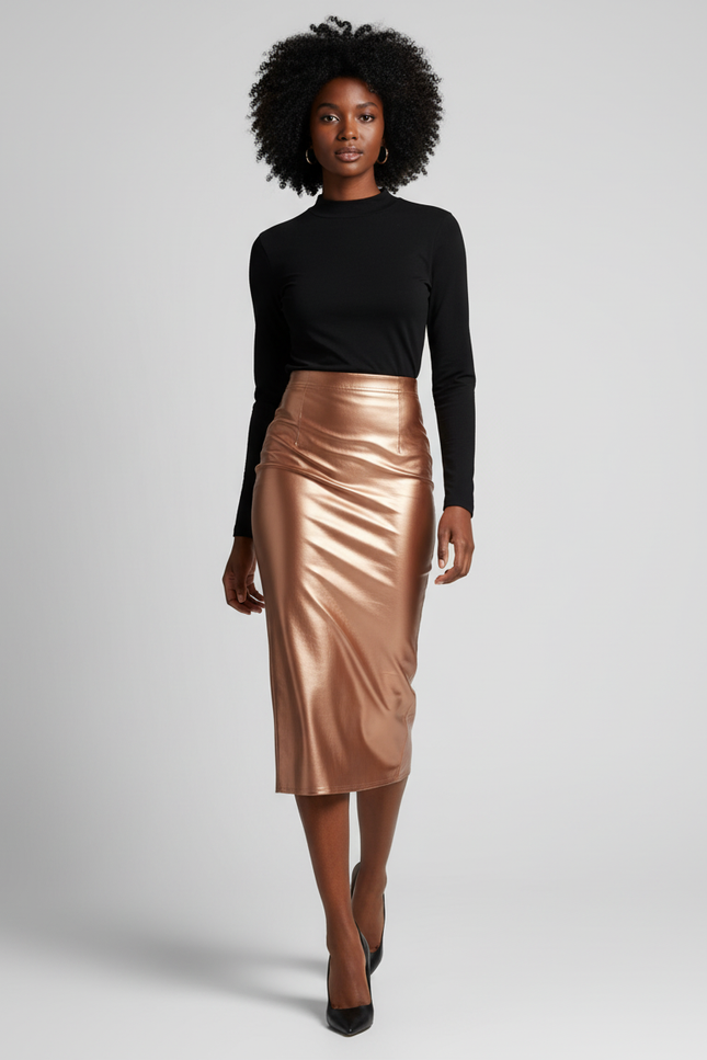 Jupe Longue Satinée Brillante Chic