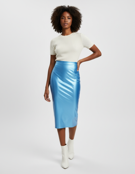 Jupe Longue Bleu Brillant Chic