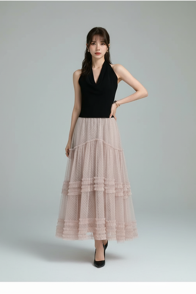 Jupe Longue Plumetis