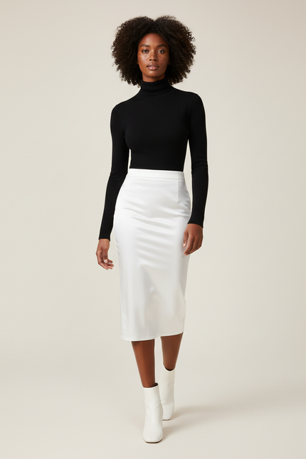 Jupe Crayon Longue Blanche