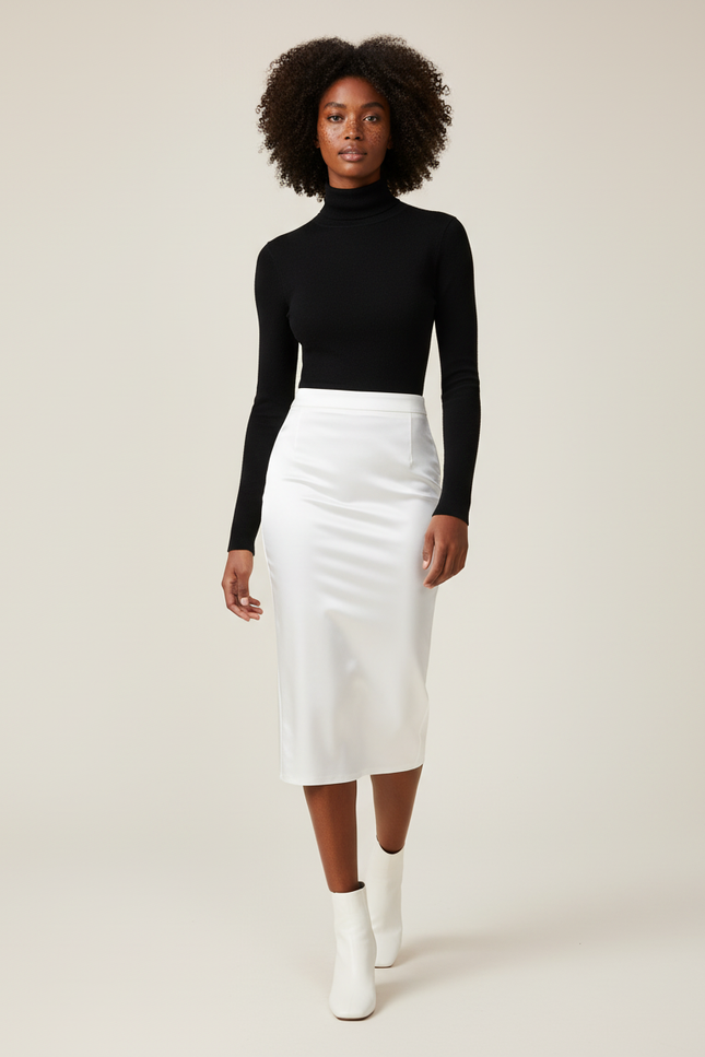 Jupe Crayon Longue Blanche