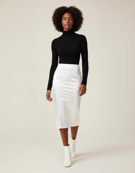Jupe Crayon Longue Blanche
