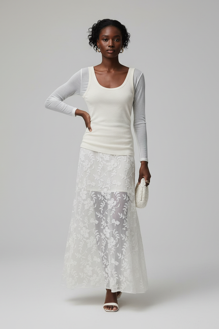 Jupe Longue Broderie