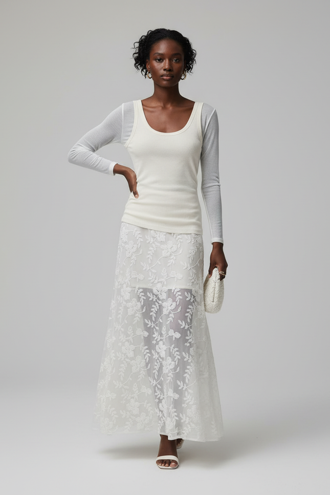 Jupe Longue Broderie