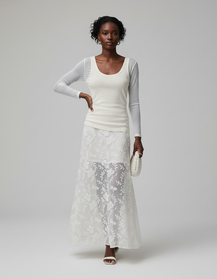 Jupe Longue Broderie