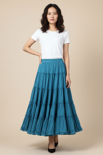 Jupe Longue Matiere T Shirt