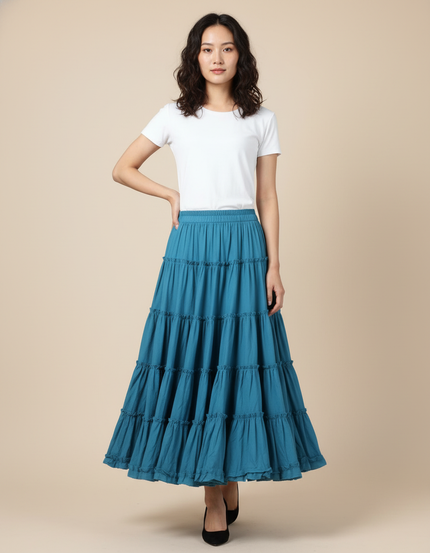 Jupe Longue Matiere T Shirt