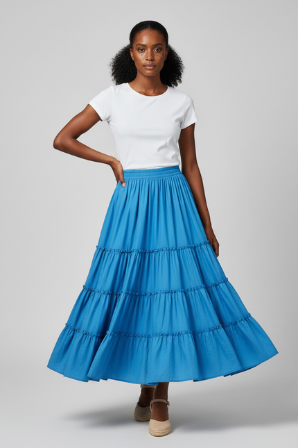 Jupe Longue Provençale 4 Volants Modèle