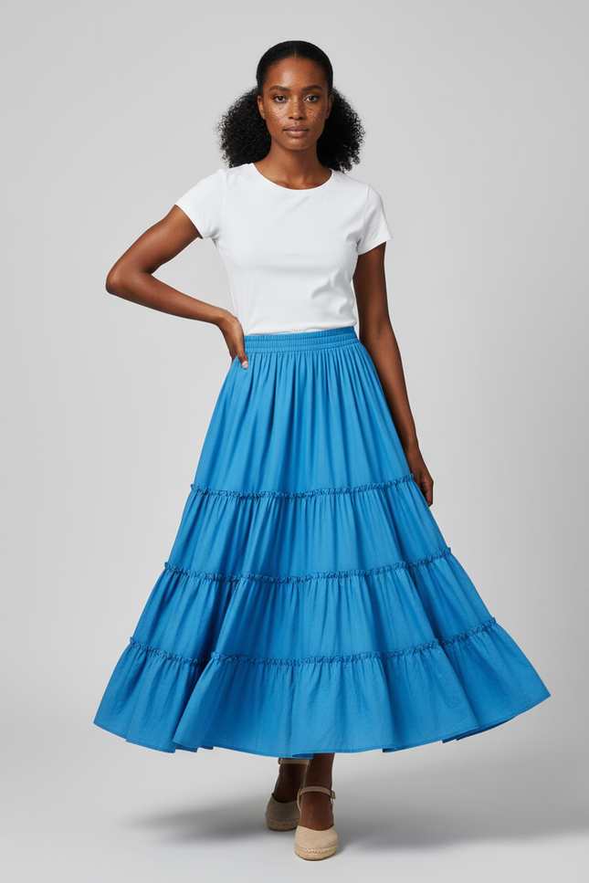 Jupe Longue Provençale 4 Volants Modèle