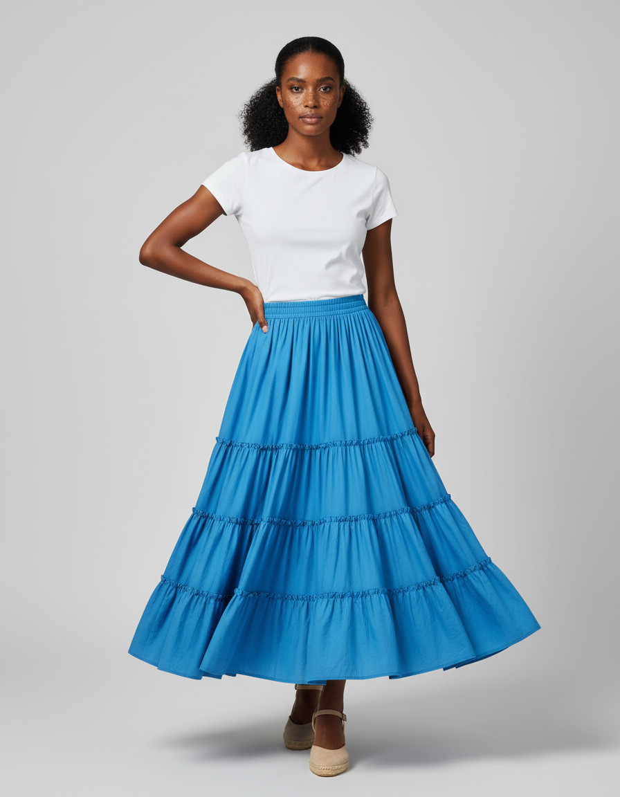 Jupe Longue Provençale 4 Volants Modèle