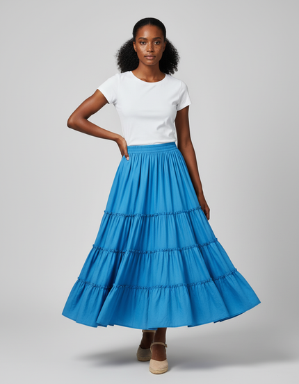 Jupe Longue Provençale 4 Volants Modèle