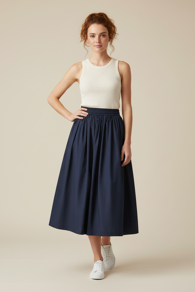 Jupe Longue Bleue Marine