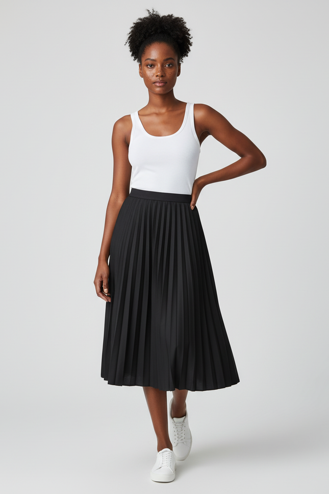 Jupe Plissée Longue Femme