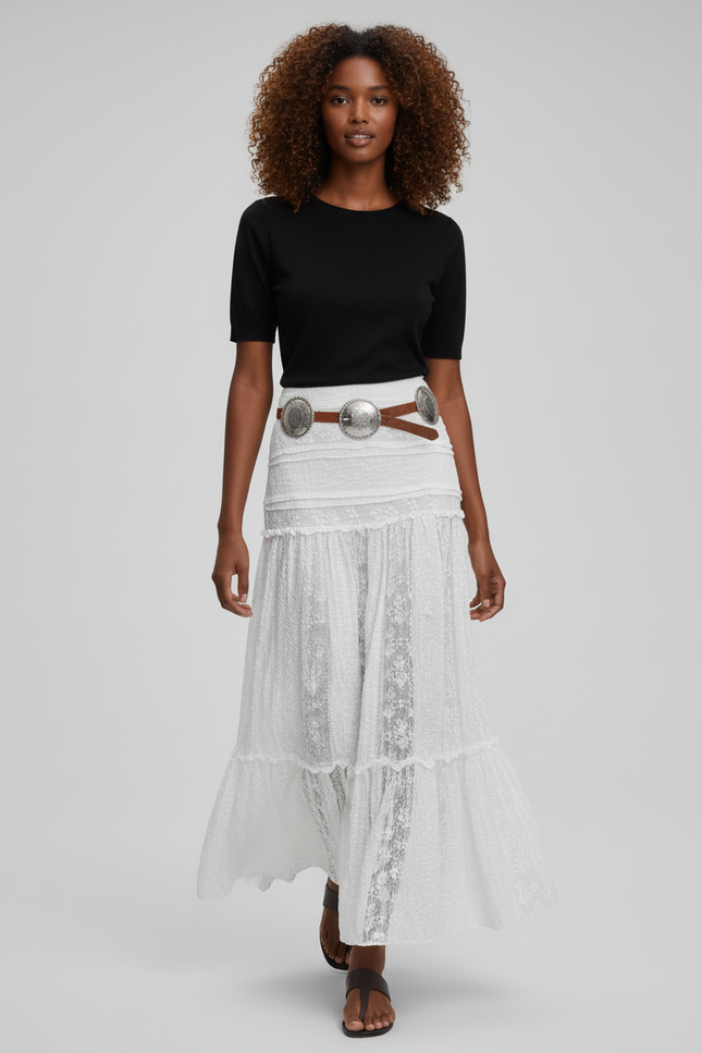 Jupe Longue Dentelle Bohème