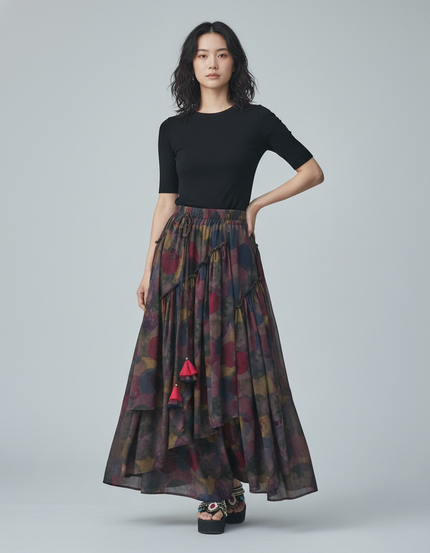 Jupe Longue Wax Femme