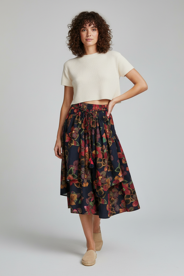 Jupe Bohème Mi-Longue