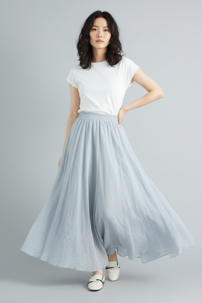 Jupe Longue Femme Coton