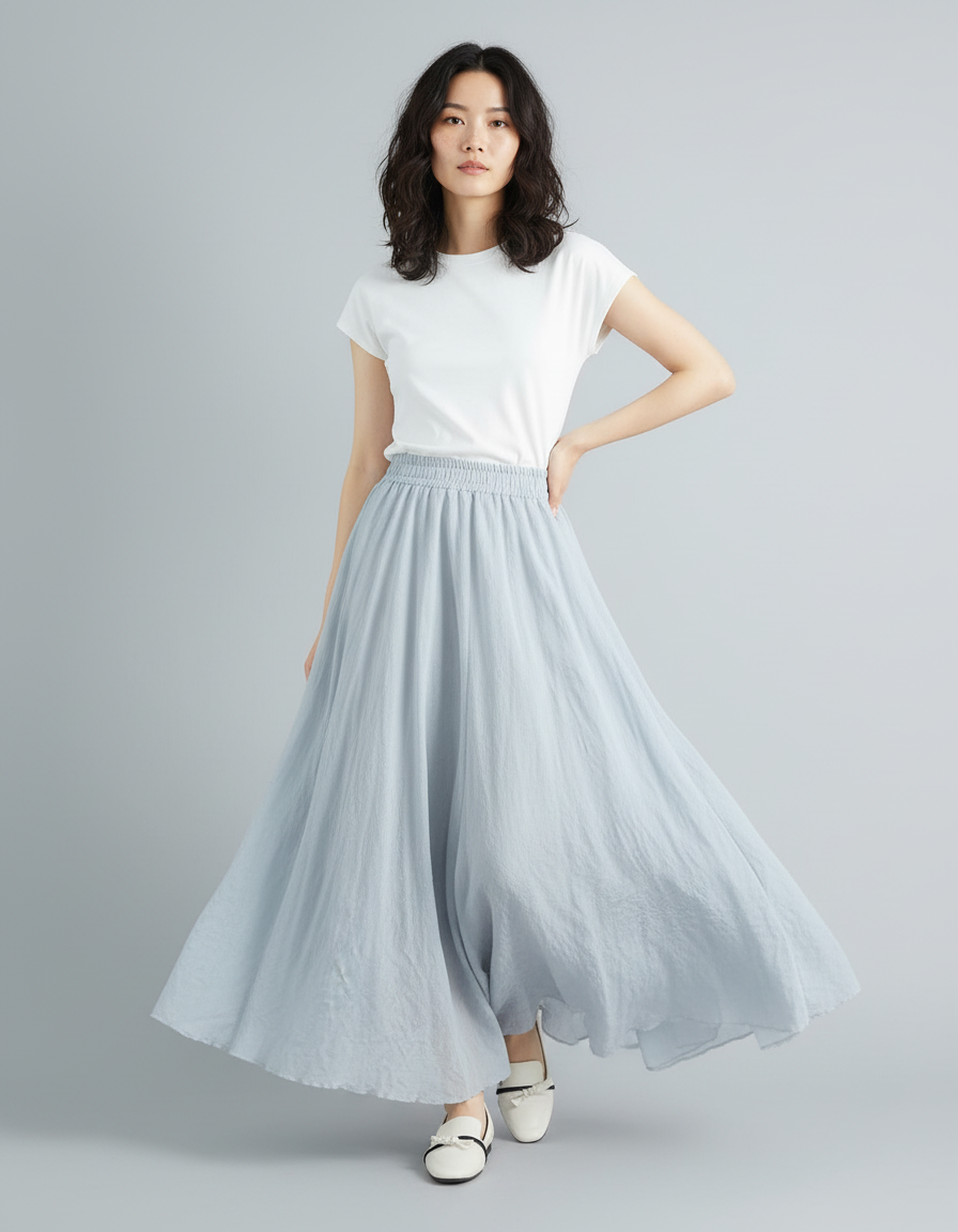 Jupe Longue Femme Coton