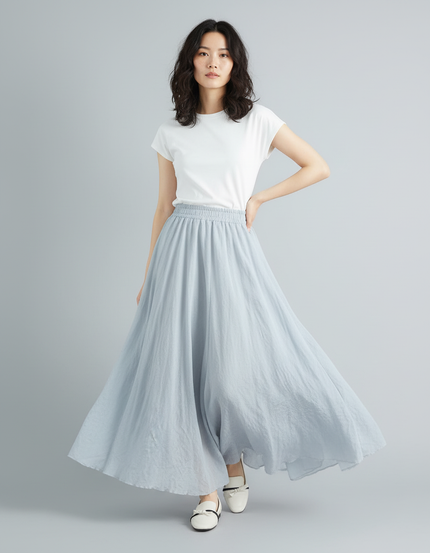 Jupe Longue Femme Coton