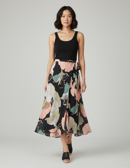 Jupe Longue Croisée Devant