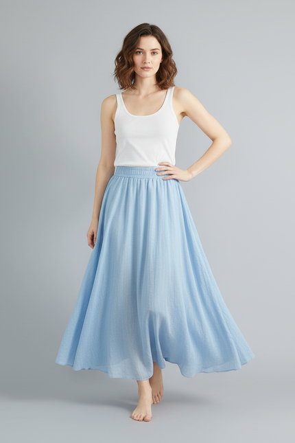 Jupe Longue Bleu Clair