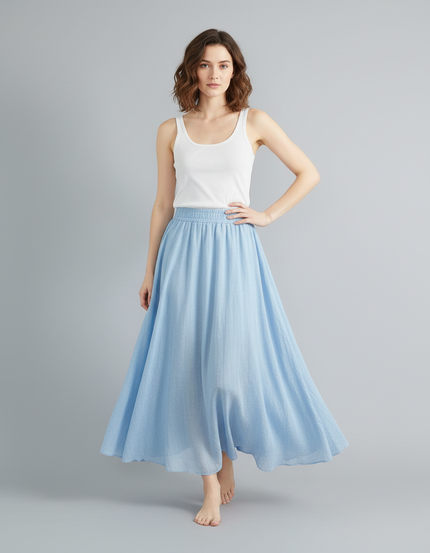 Jupe Longue Bleu Clair