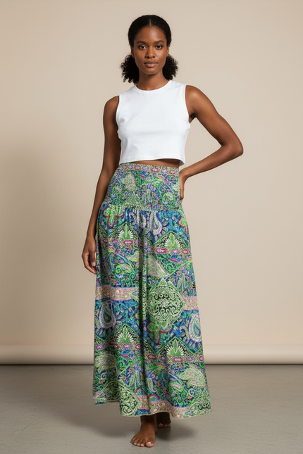 Jupe Longue Imprimé Floral Bohème Chic