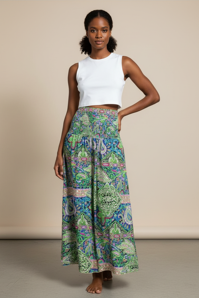 Jupe Longue Imprimé Floral Bohème Chic