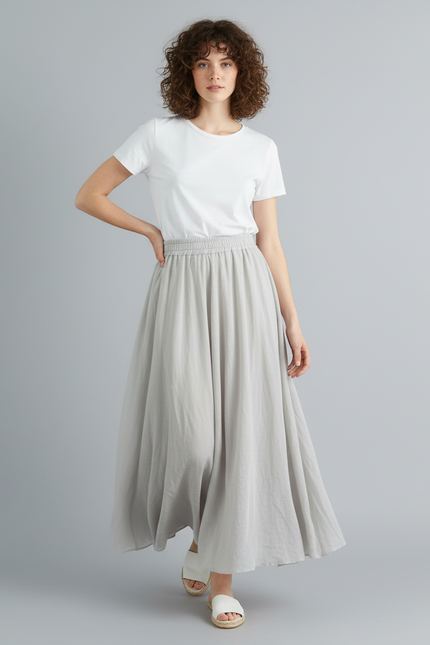 Jupe Longue Taille Haute Ete