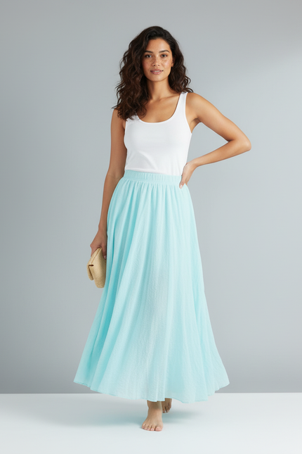 Jupe Longue Vert D Eau