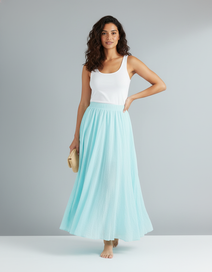 Jupe Longue Vert D Eau