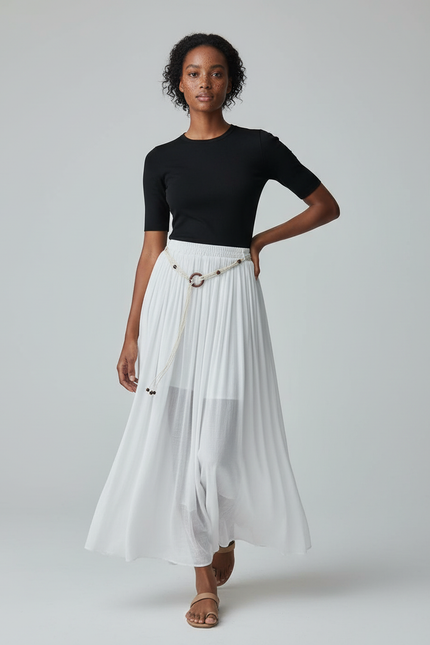 Jupe Longue Blanche Fluide Bohème