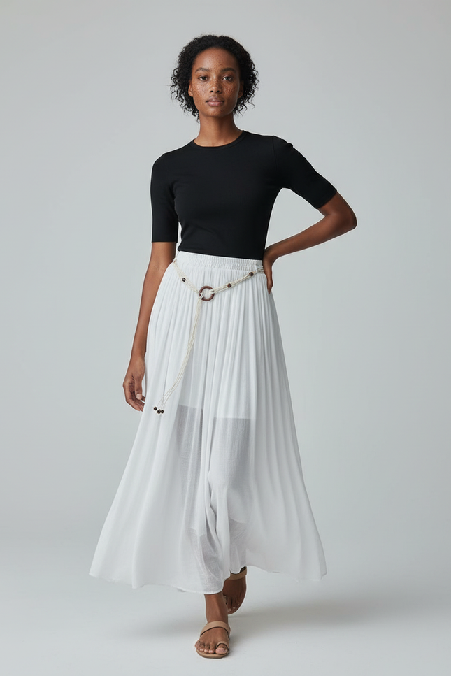 Jupe Longue Blanche Fluide Bohème