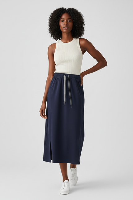 Jupe Fendue Mi-Longue