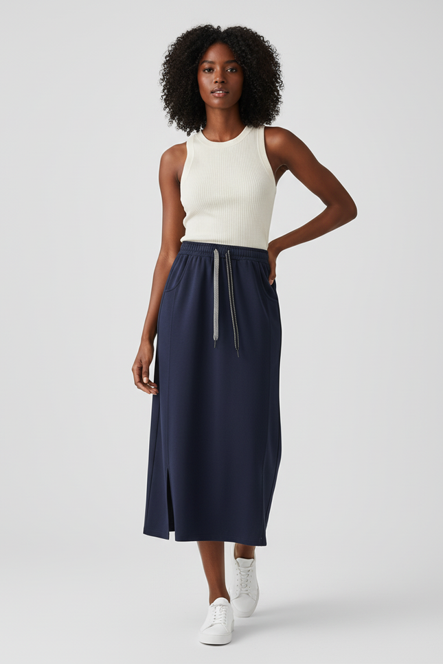 Jupe Fendue Mi-Longue